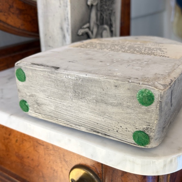 RESERVED msyentl11 Vintage Repro Unicorn & Lion Gray Stone Bookends from 15th c. - Picture 9 of 11